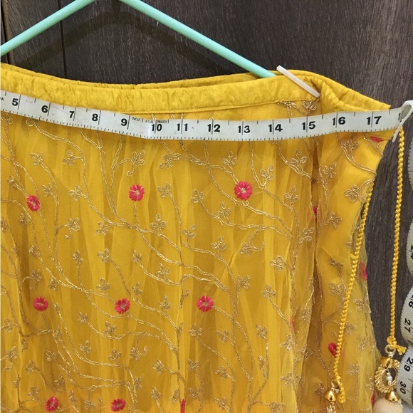 Lehenga in Yellow and Pink - Picture 8 of 16